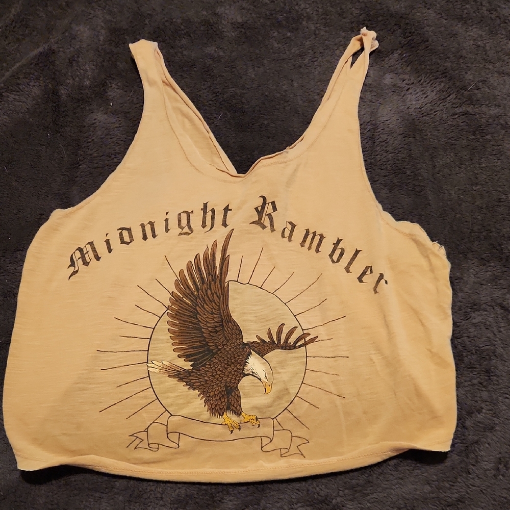 Crop Top with Graphic Eagle Design